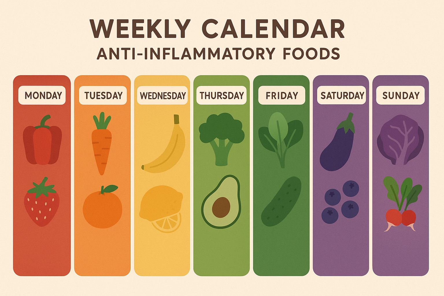 Anti-inflammatory food rotation for seniors
