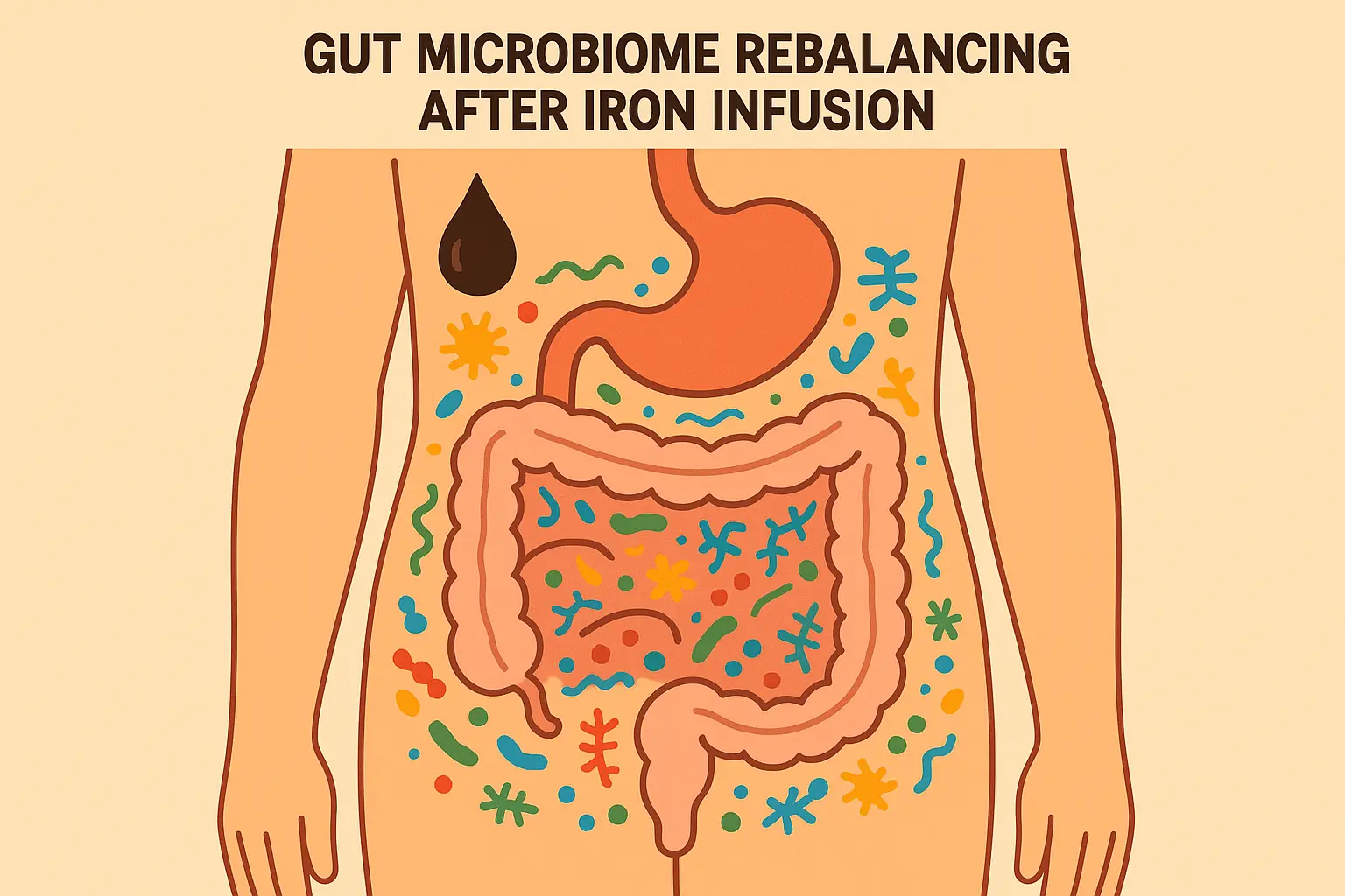 Gut microbiome changes after iron infusion
