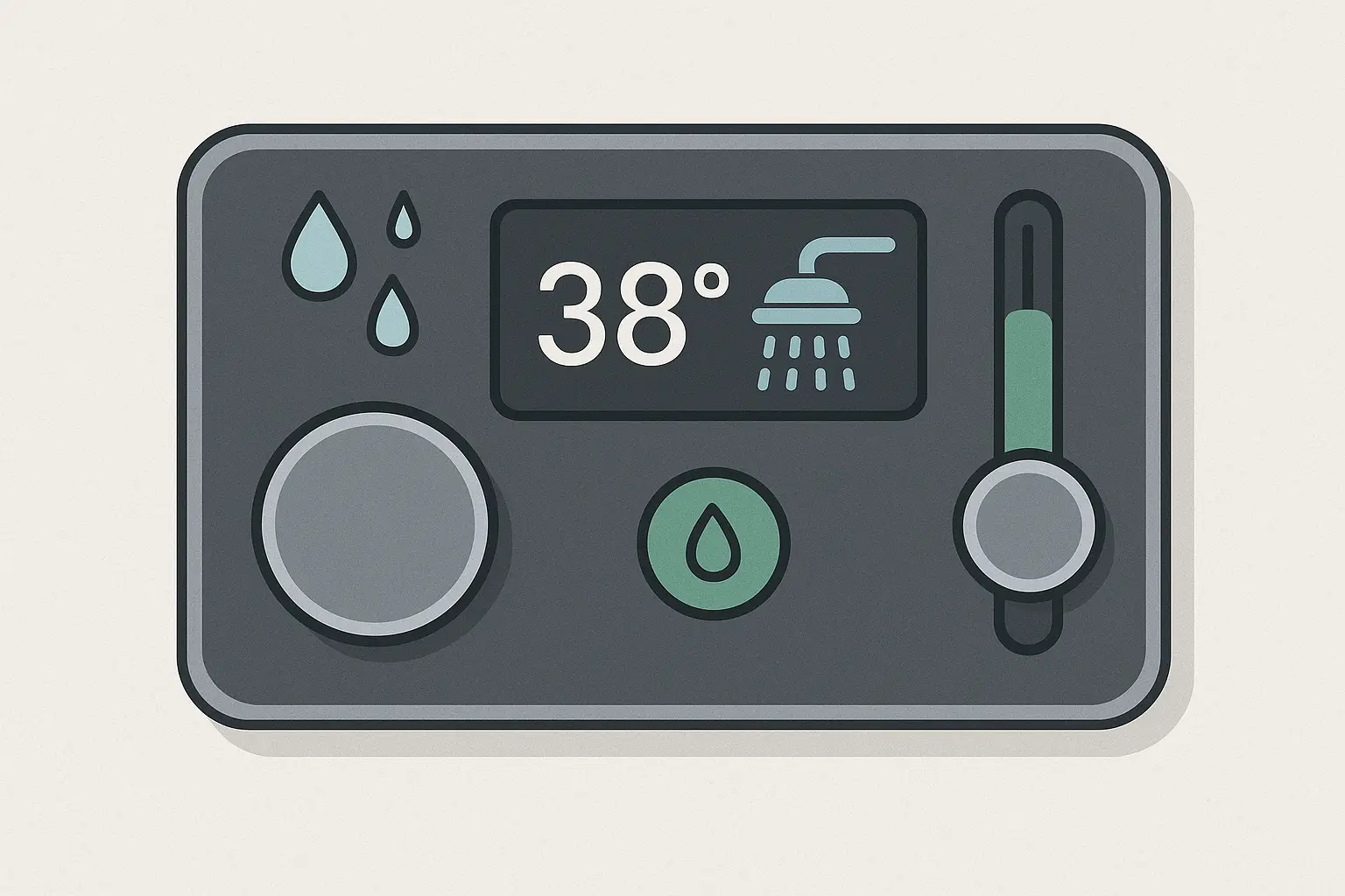 Smart green shower system with digital controls