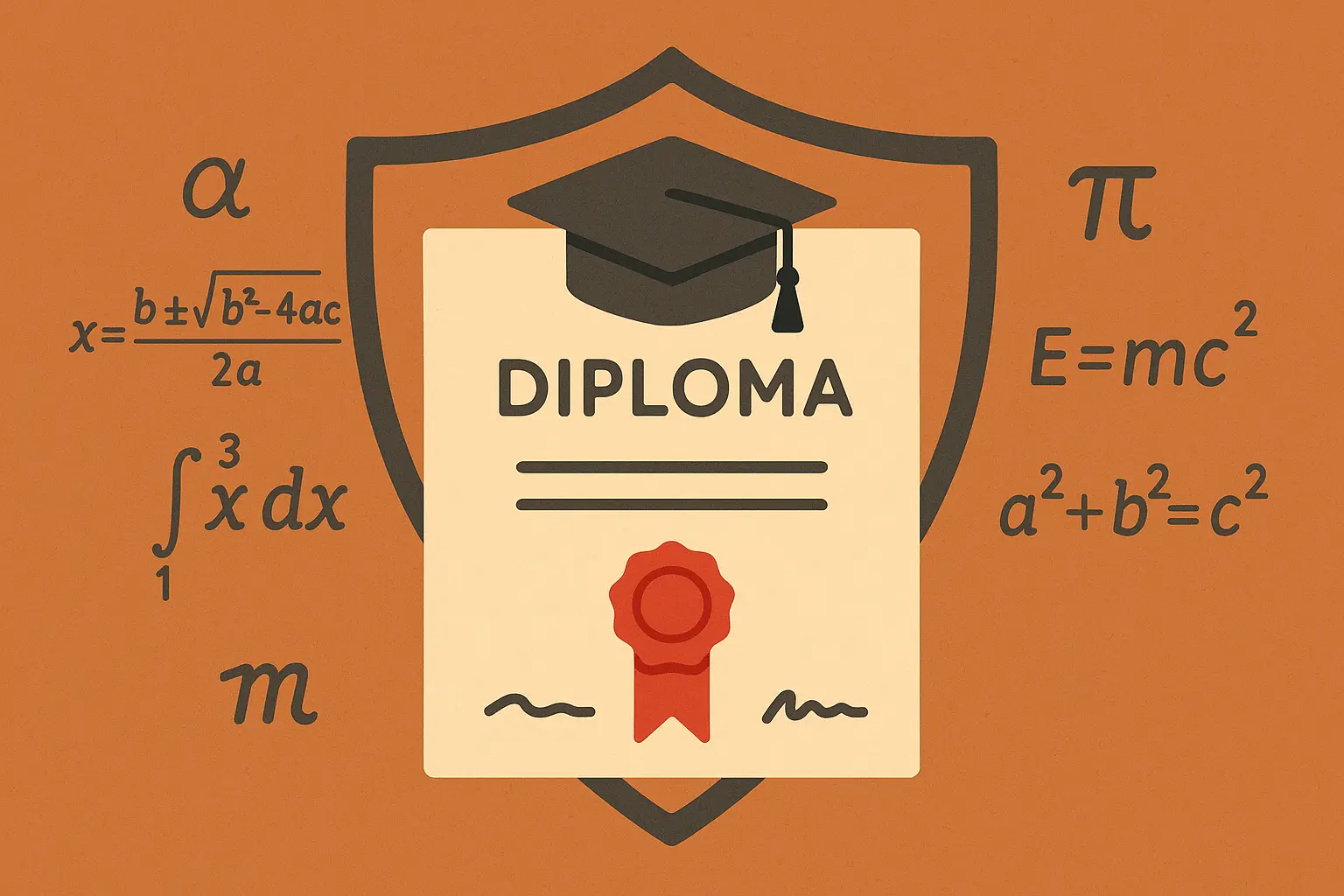 Professional mathematics degree displayed in office