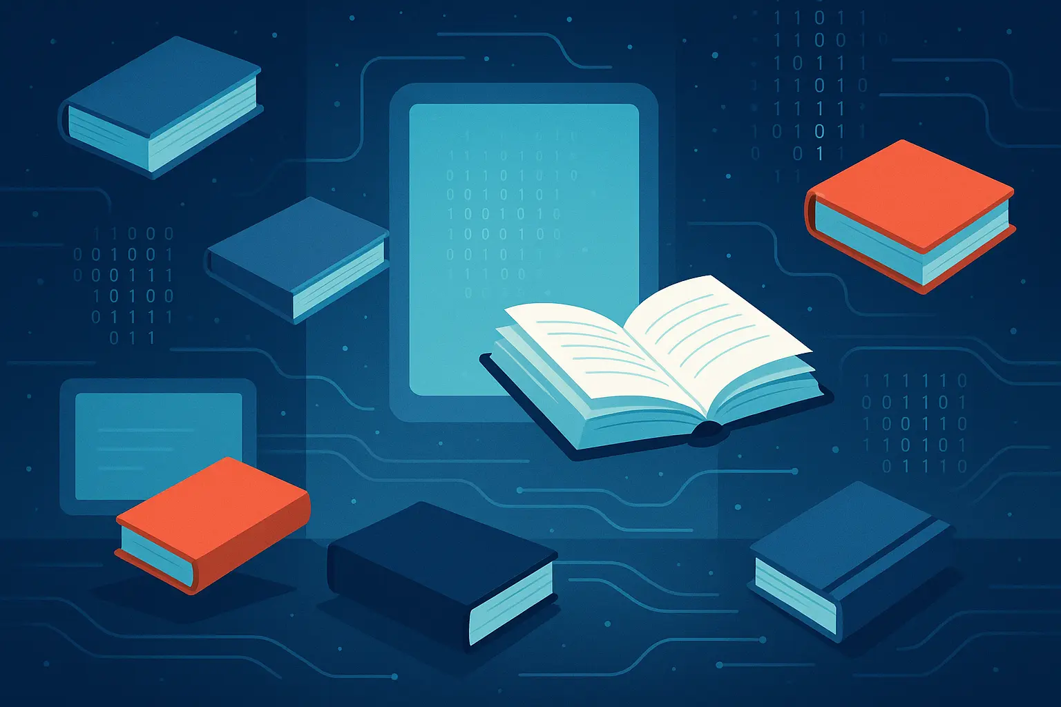 Person analyzing books with notes and criteria checklist