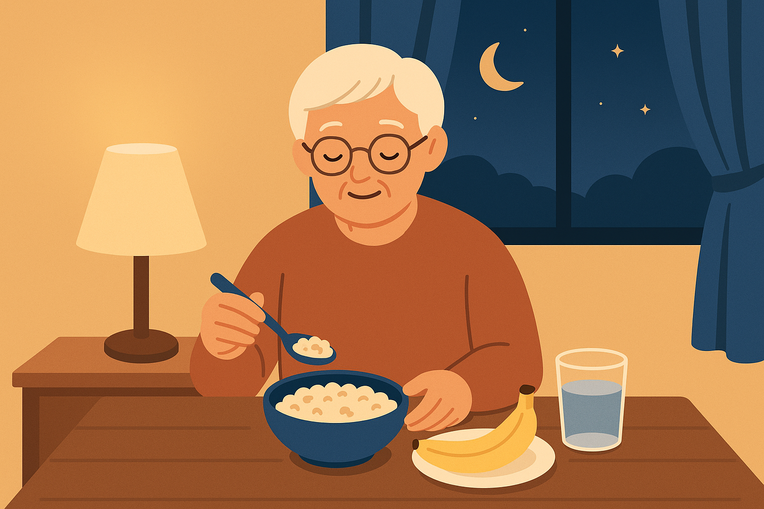 Circadian rhythm meal timing for seniors