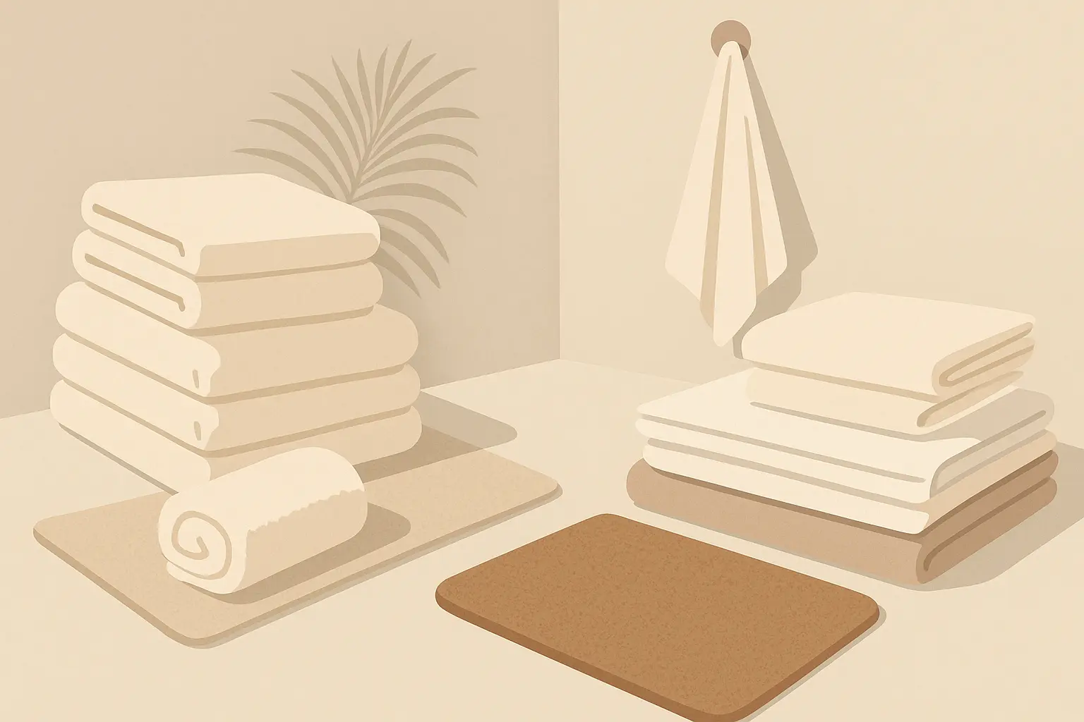Luxury textiles and linens in spa-like bathroom setting