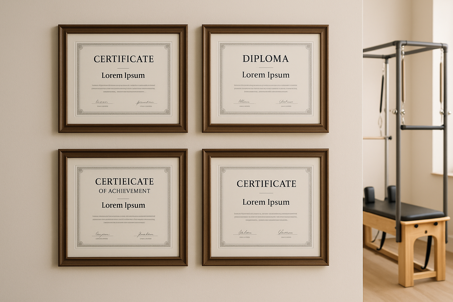 Professional documentation for Pilates instructors