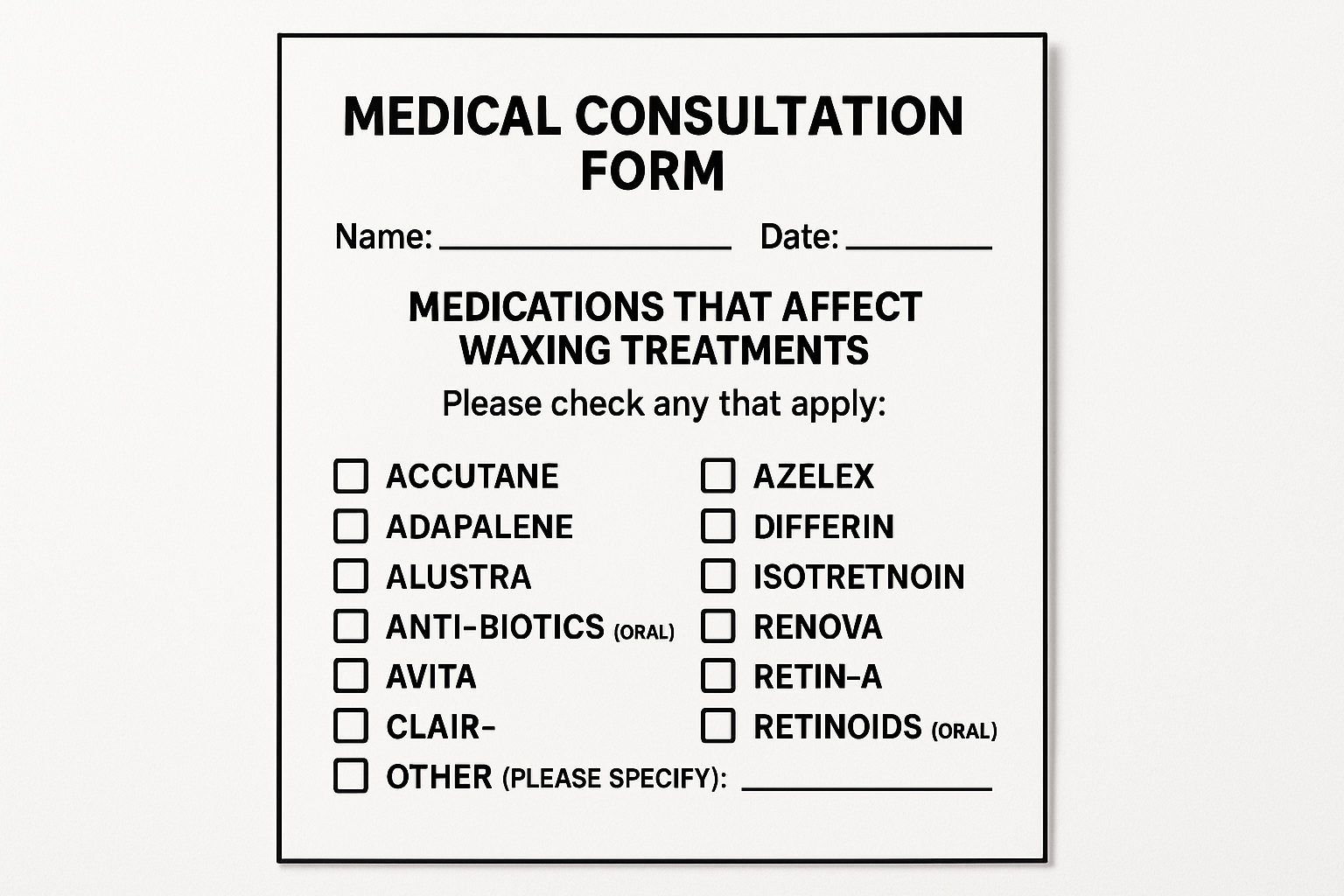 Medical consultation forms and skin analysis tools