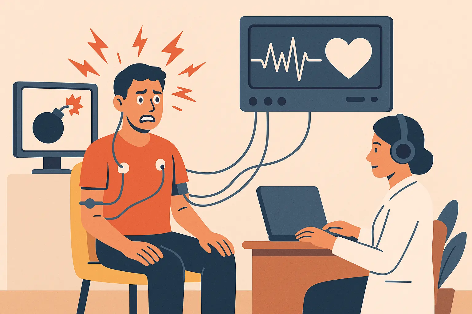Stress inoculation training simulation environment