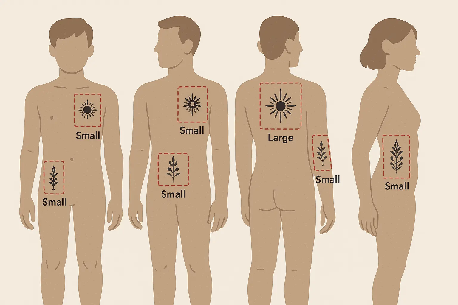 Professional tattoo placement guide