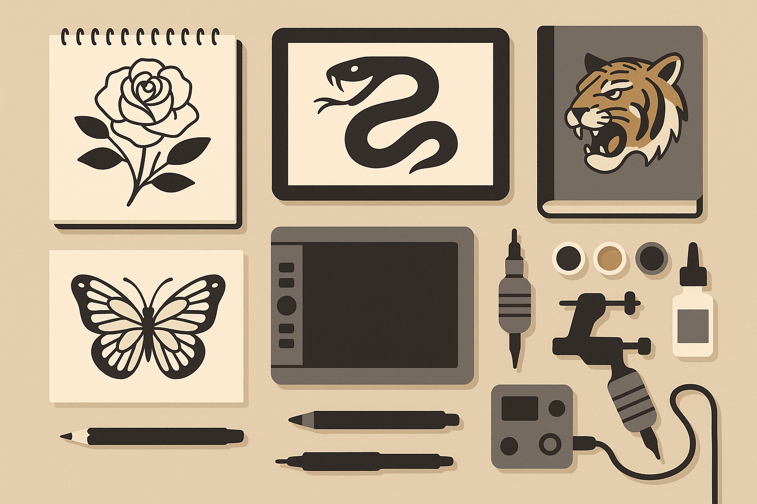 Professional tattoo design tools and visualization