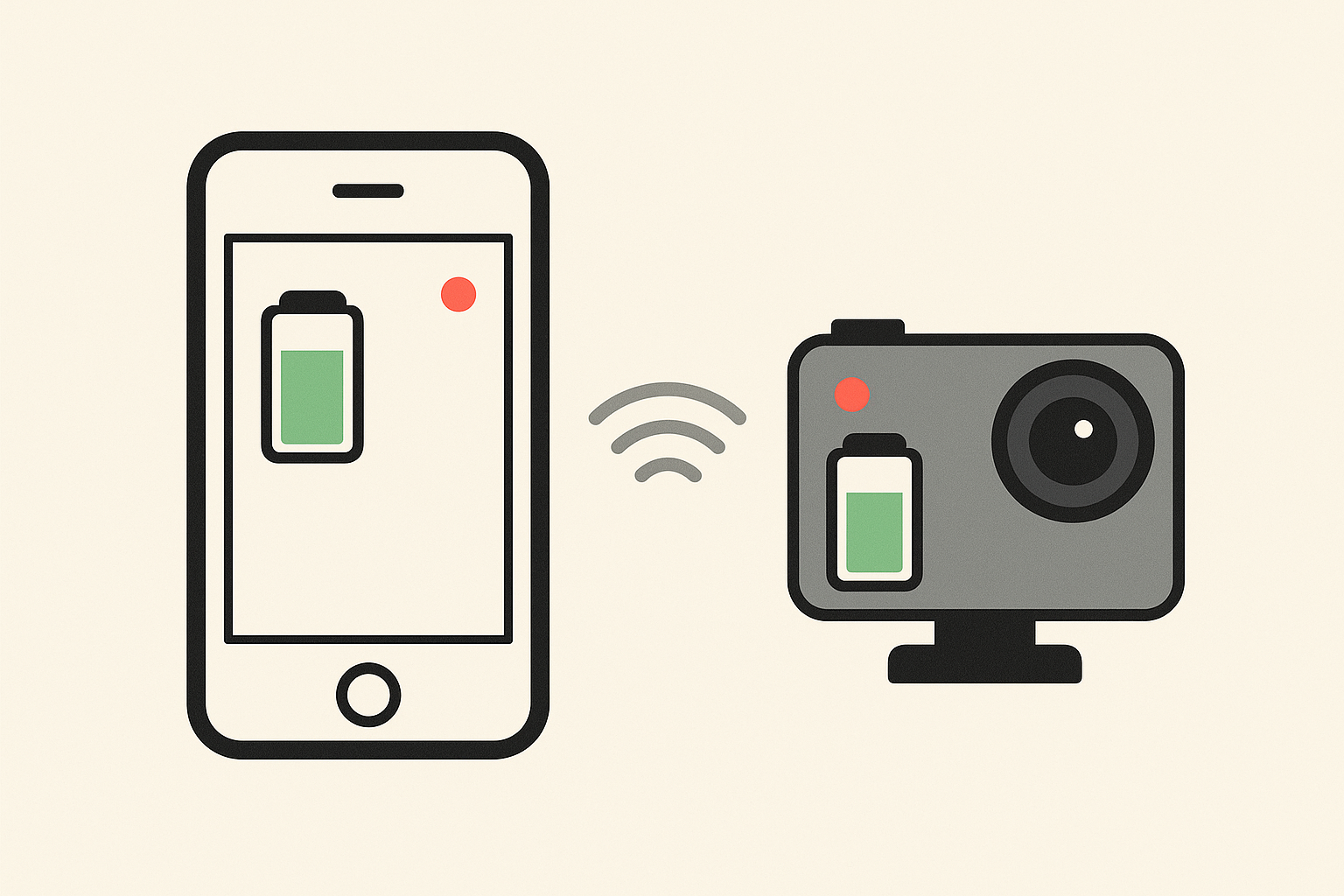 Smartphone and action camera integration setup