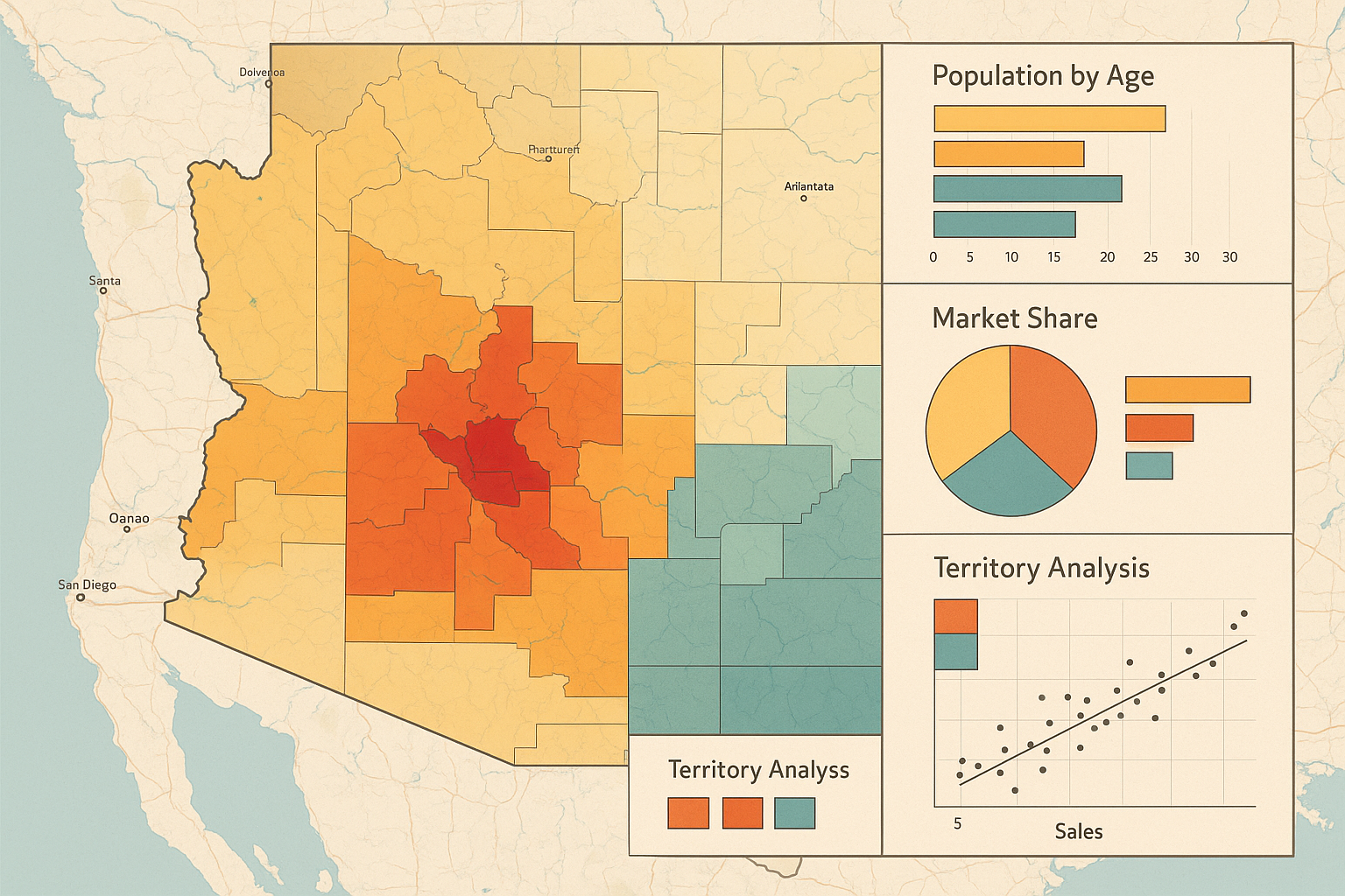 Geographic territory intelligence and market analysis