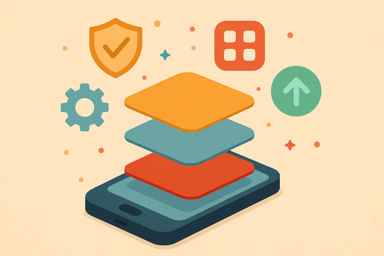 Android update notification on smartphone screen