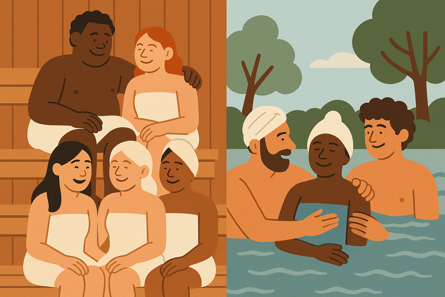Community bonding through shared thermal therapy