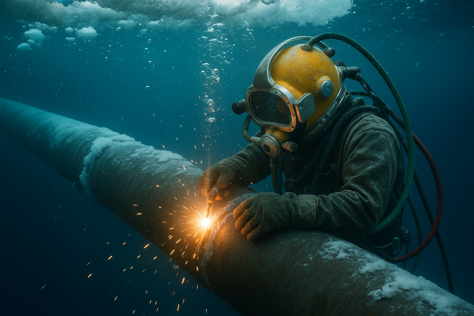 Remote underwater welding operations