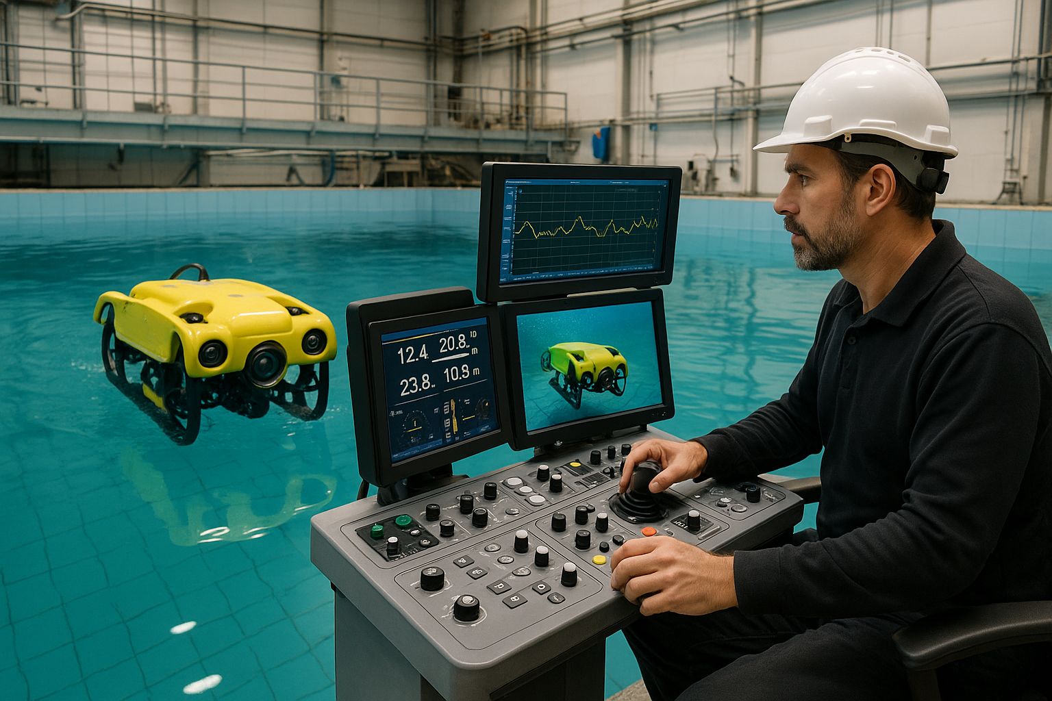 ROV pilot testing new technology