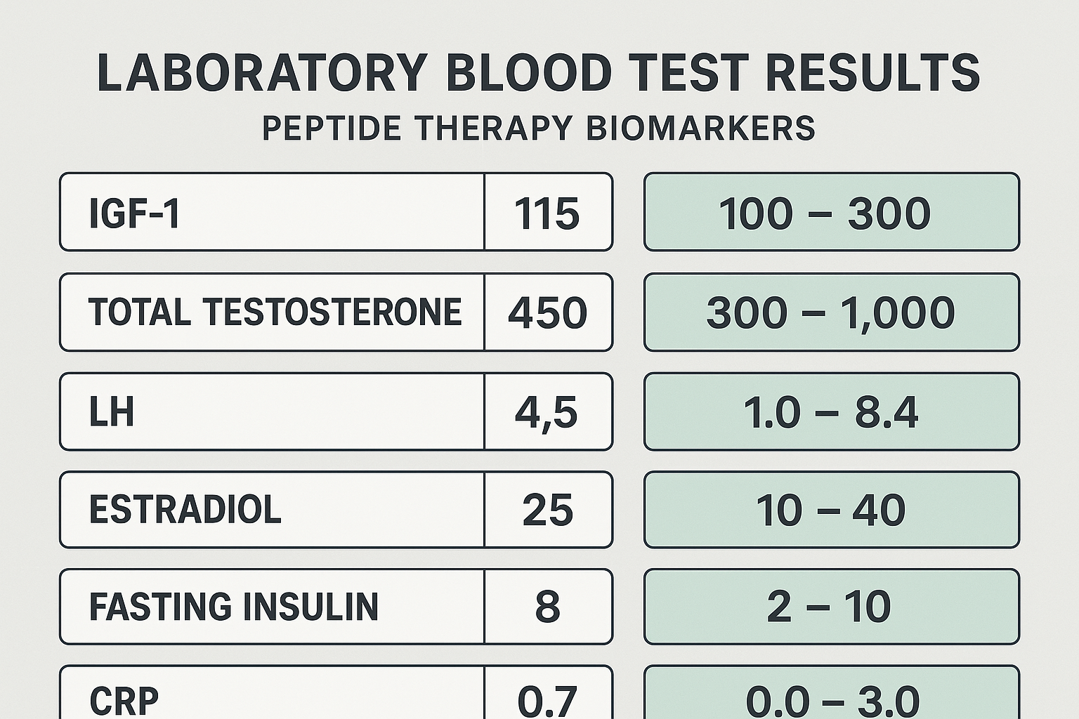 Biomarker tracking for peptide therapy