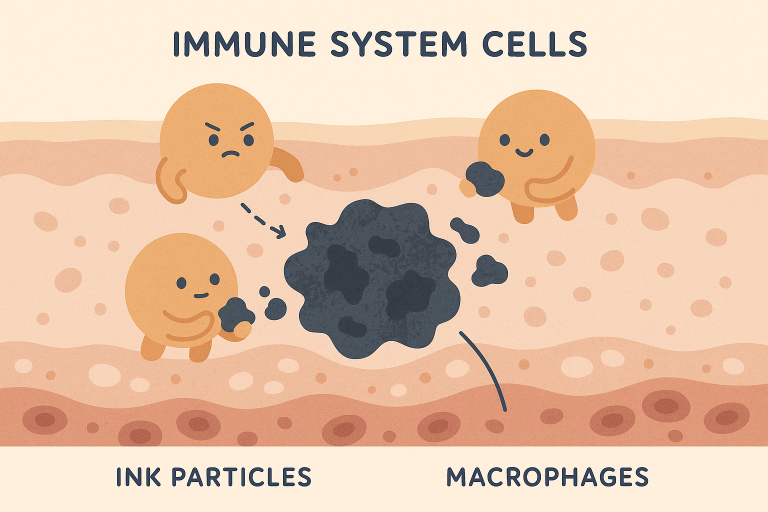 Natural tattoo removal immune system process