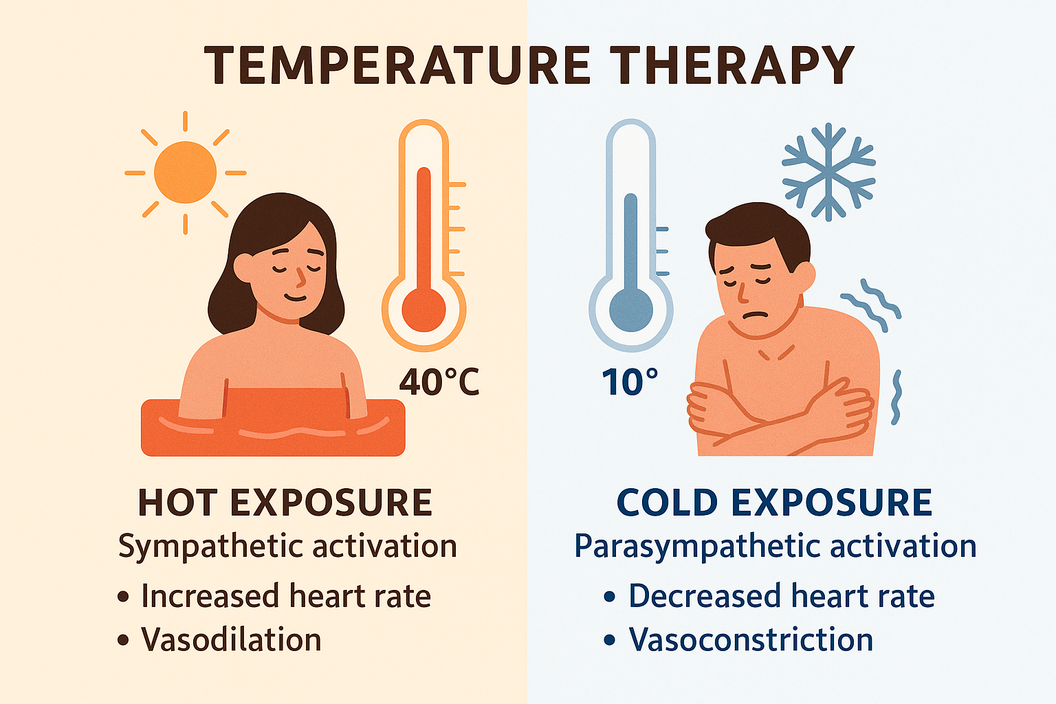 Temperature rhythm mastery for HRV optimization