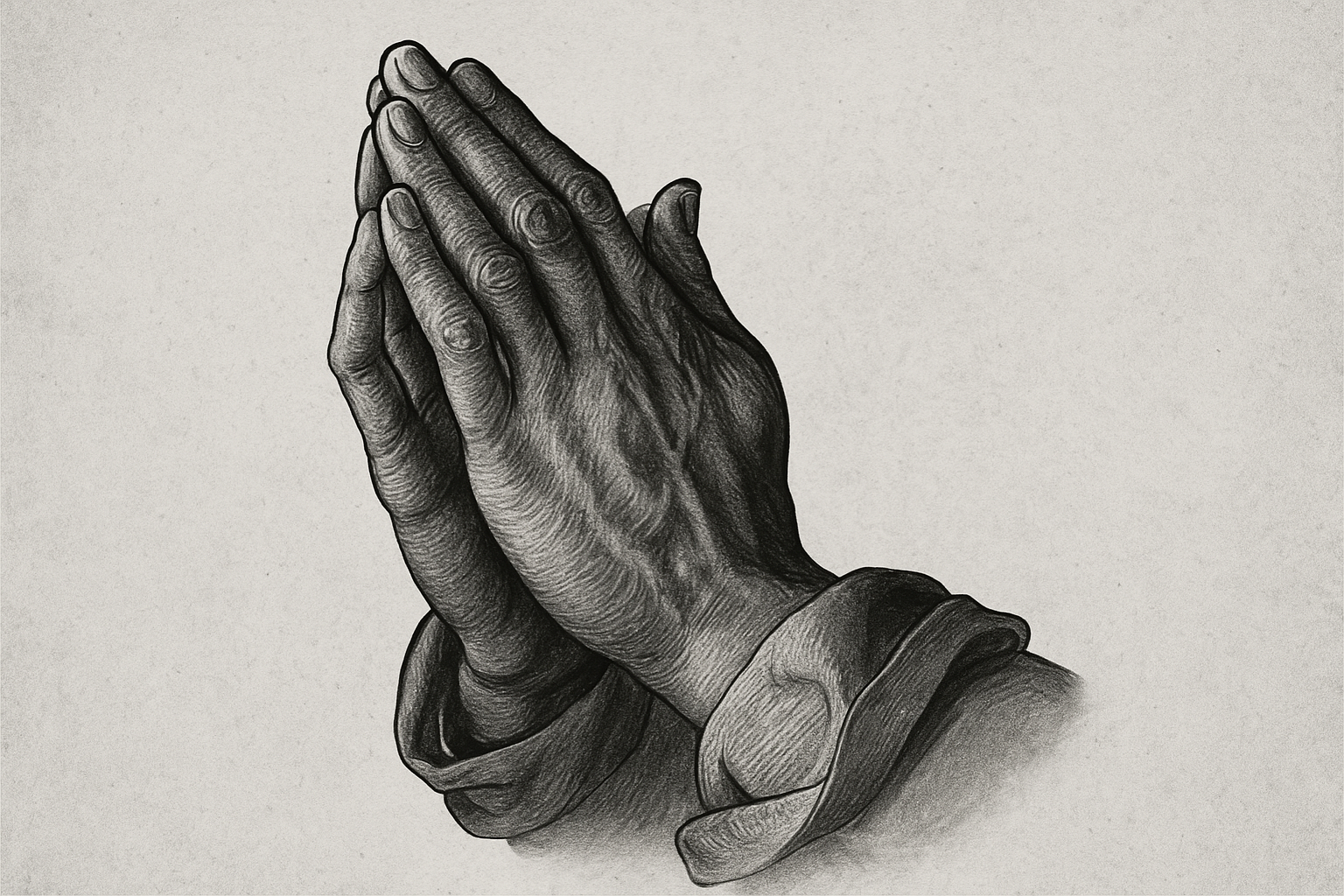 Realistic praying hands tattoo styles