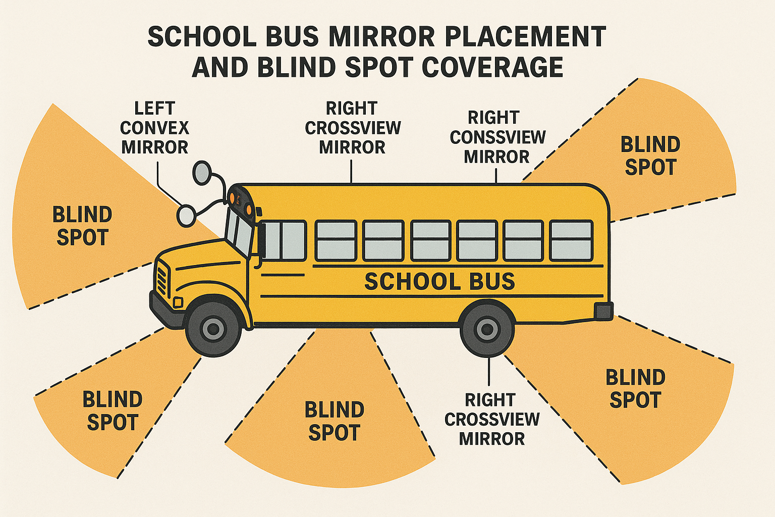 Bus driver mirror scanning system diagram