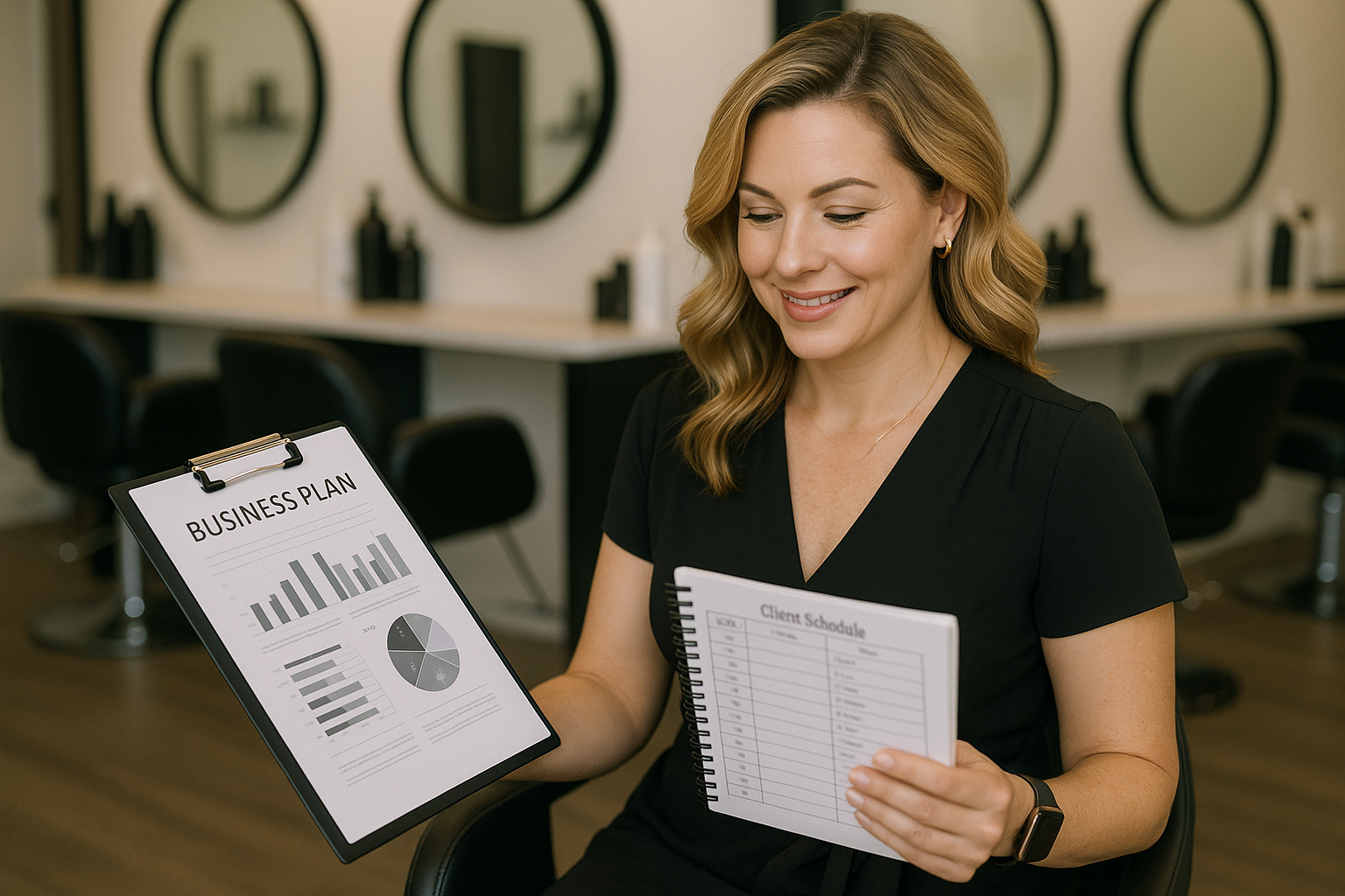 Master hair stylist managing business