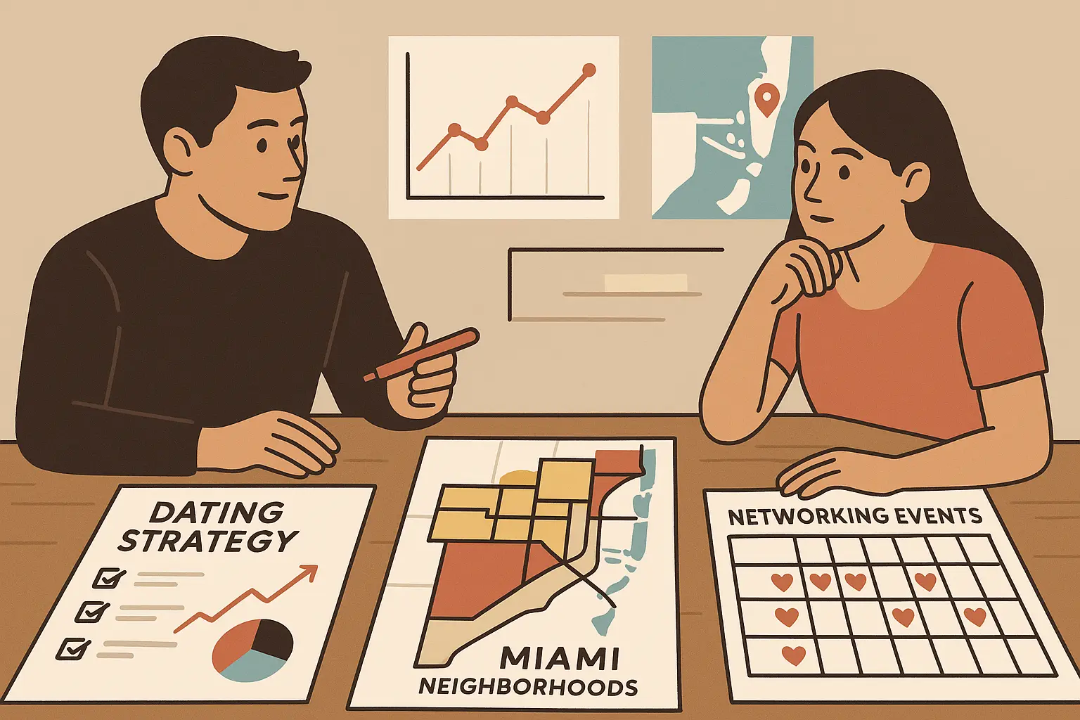 Miami bachelor analysis comparison chart