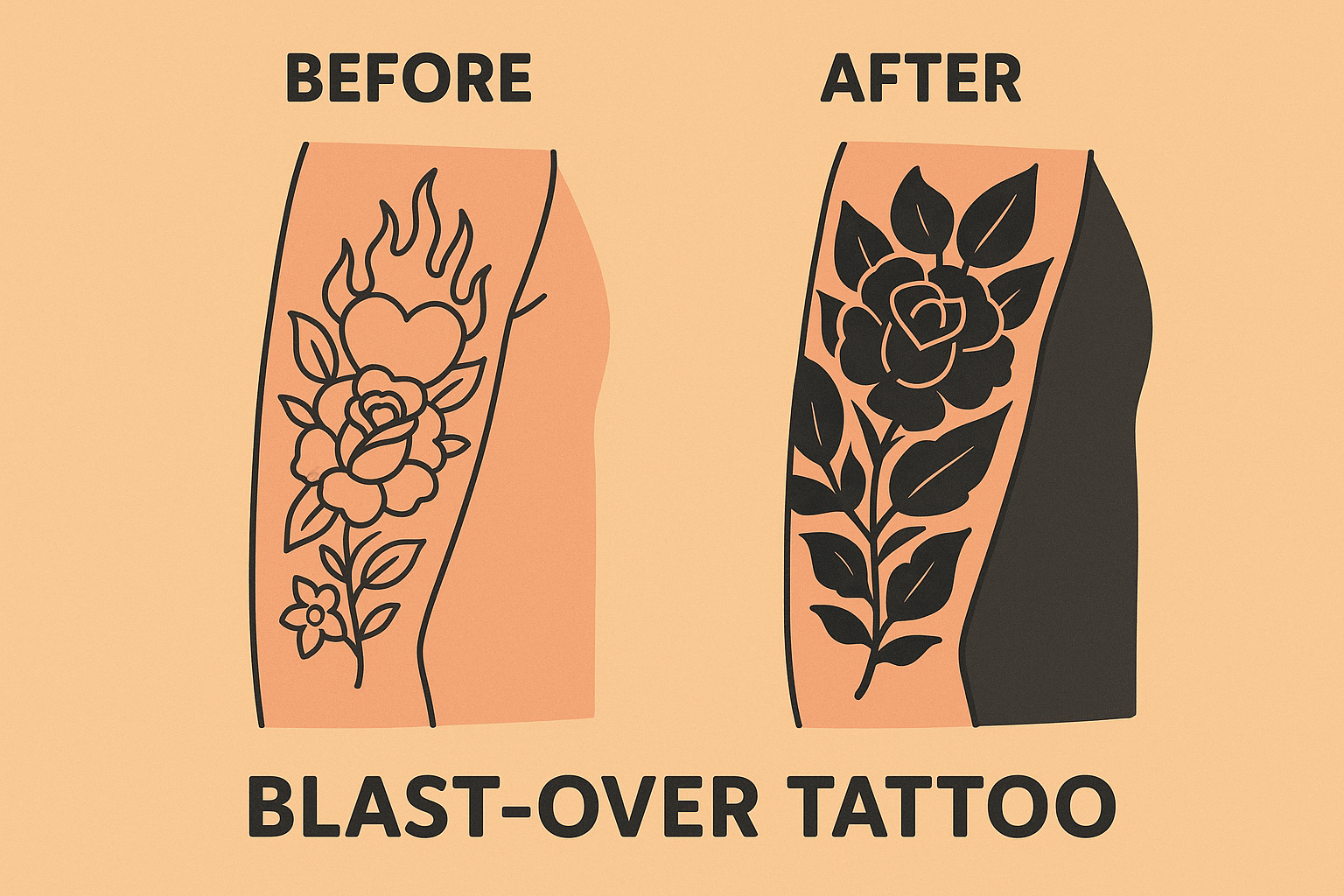 Bold blast over tattoo designs showcase