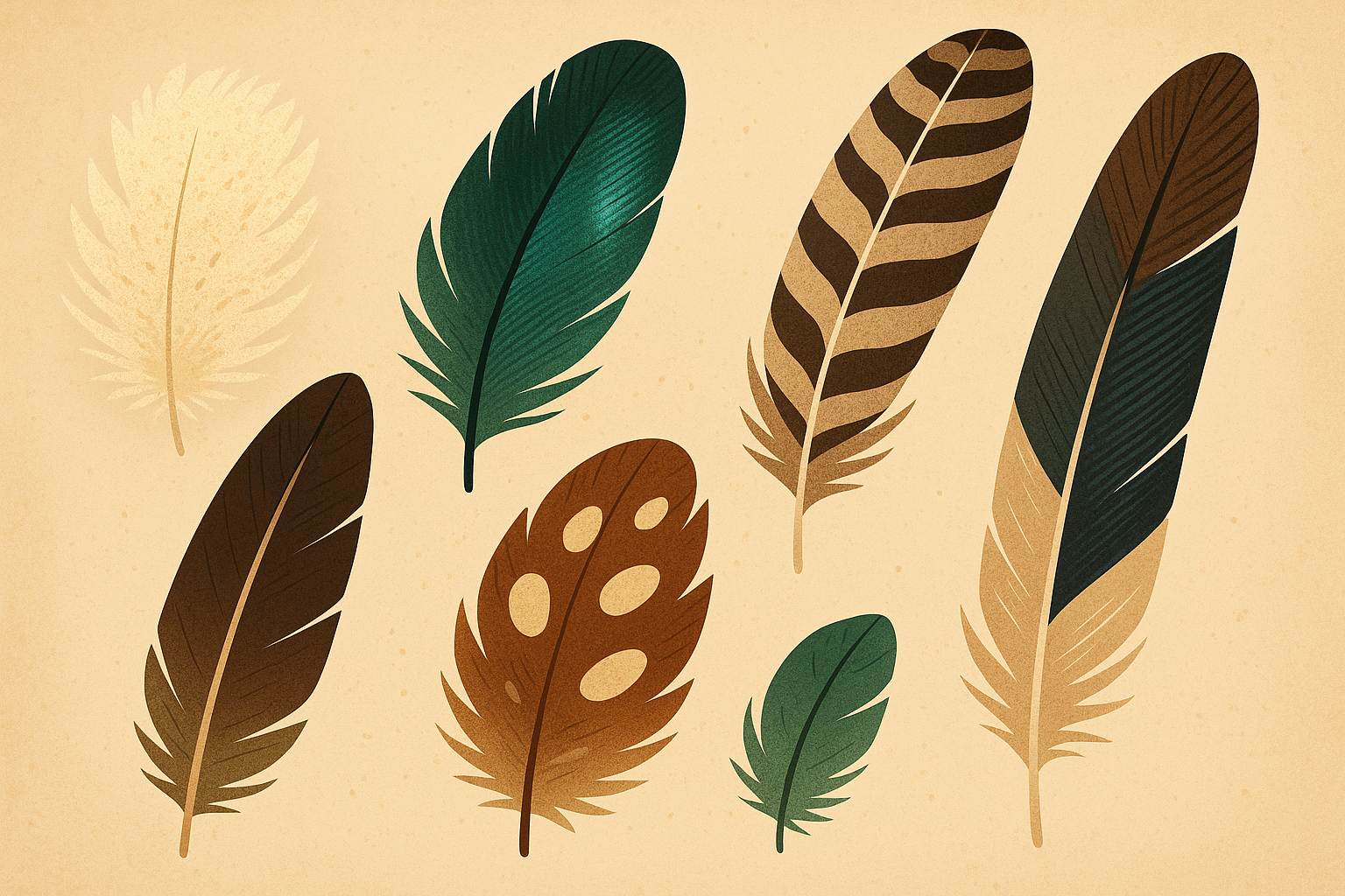 Realistic feather texture creating phantom touch sensations