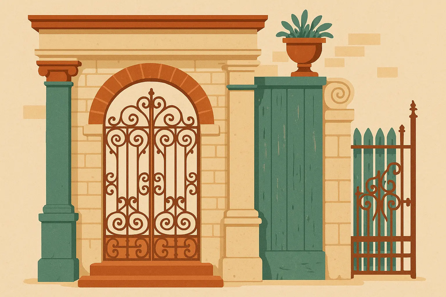 Vintage or repurposed elements