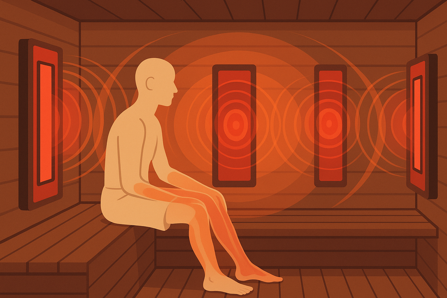 Near-infrared penetration mapping in sauna space