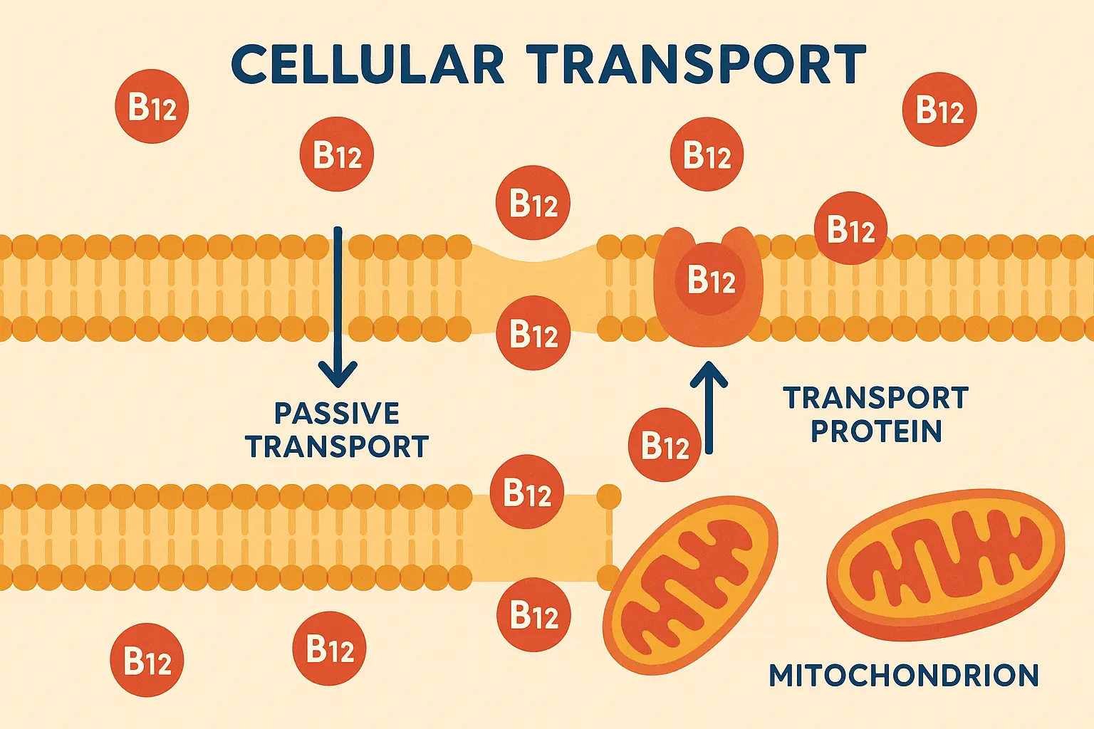 Cellular B12 transport mechanisms
