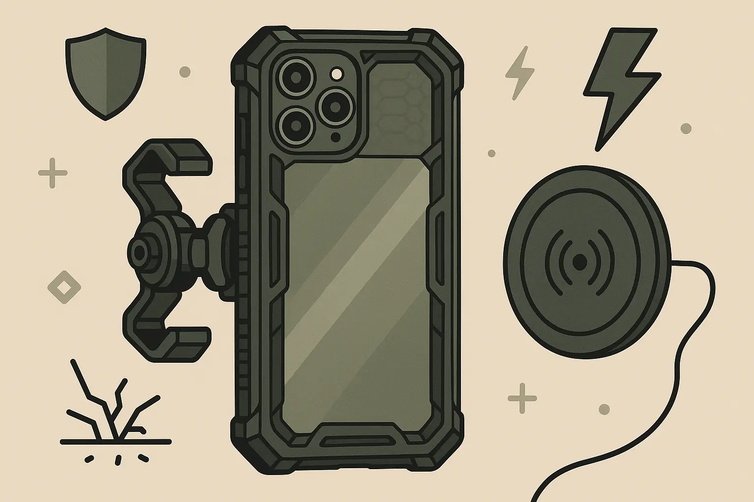 Rokform rugged phone case protecting Android device