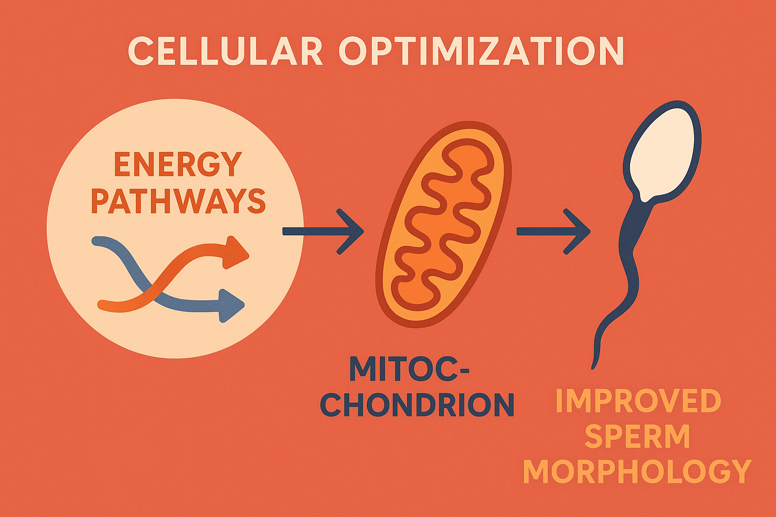 Cellular energy transformation for sperm morphology