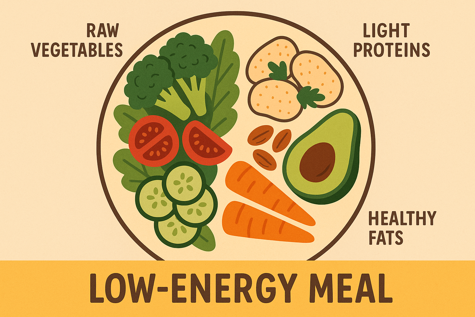 Low-energy meal structure for summer