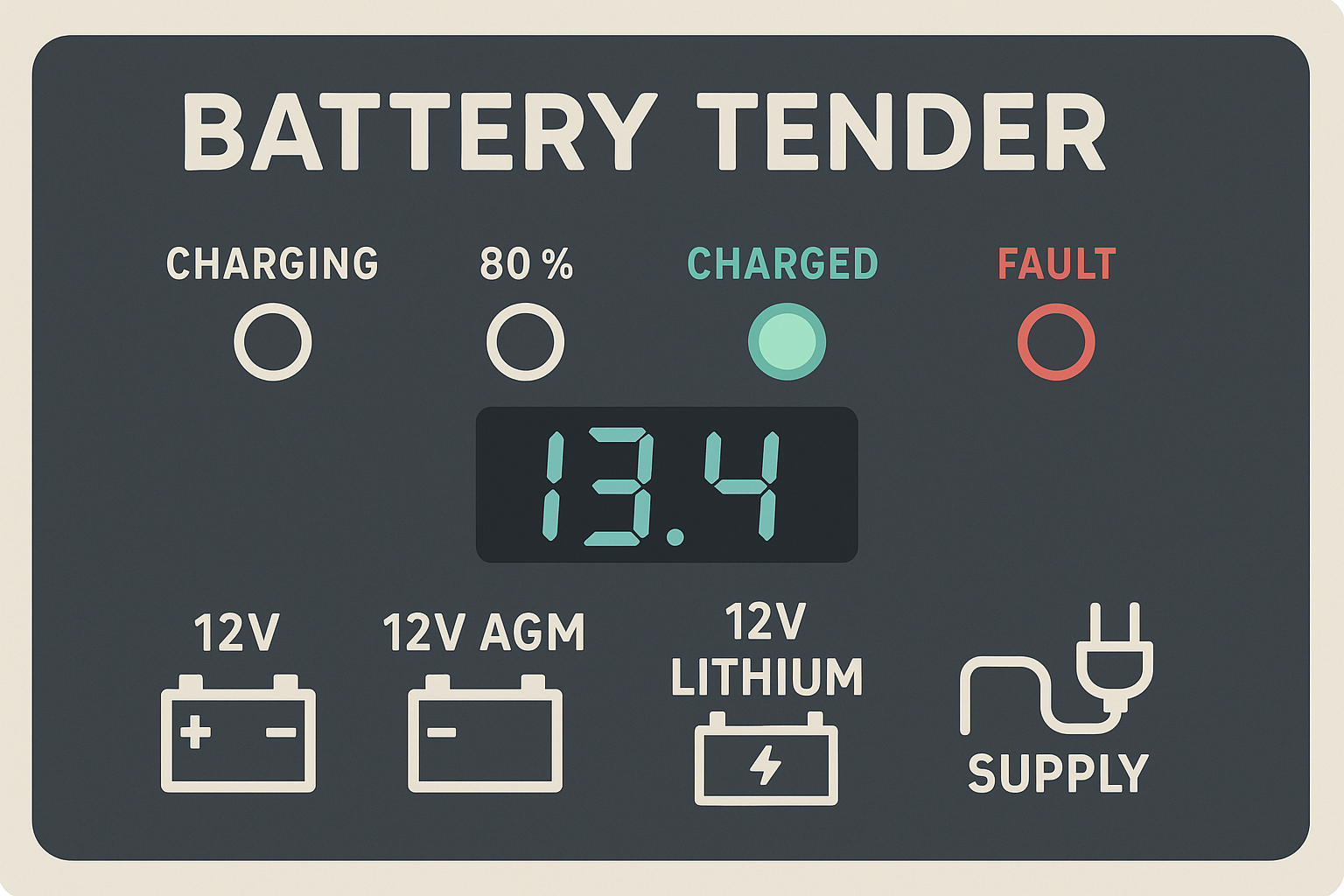 Smart battery tender features