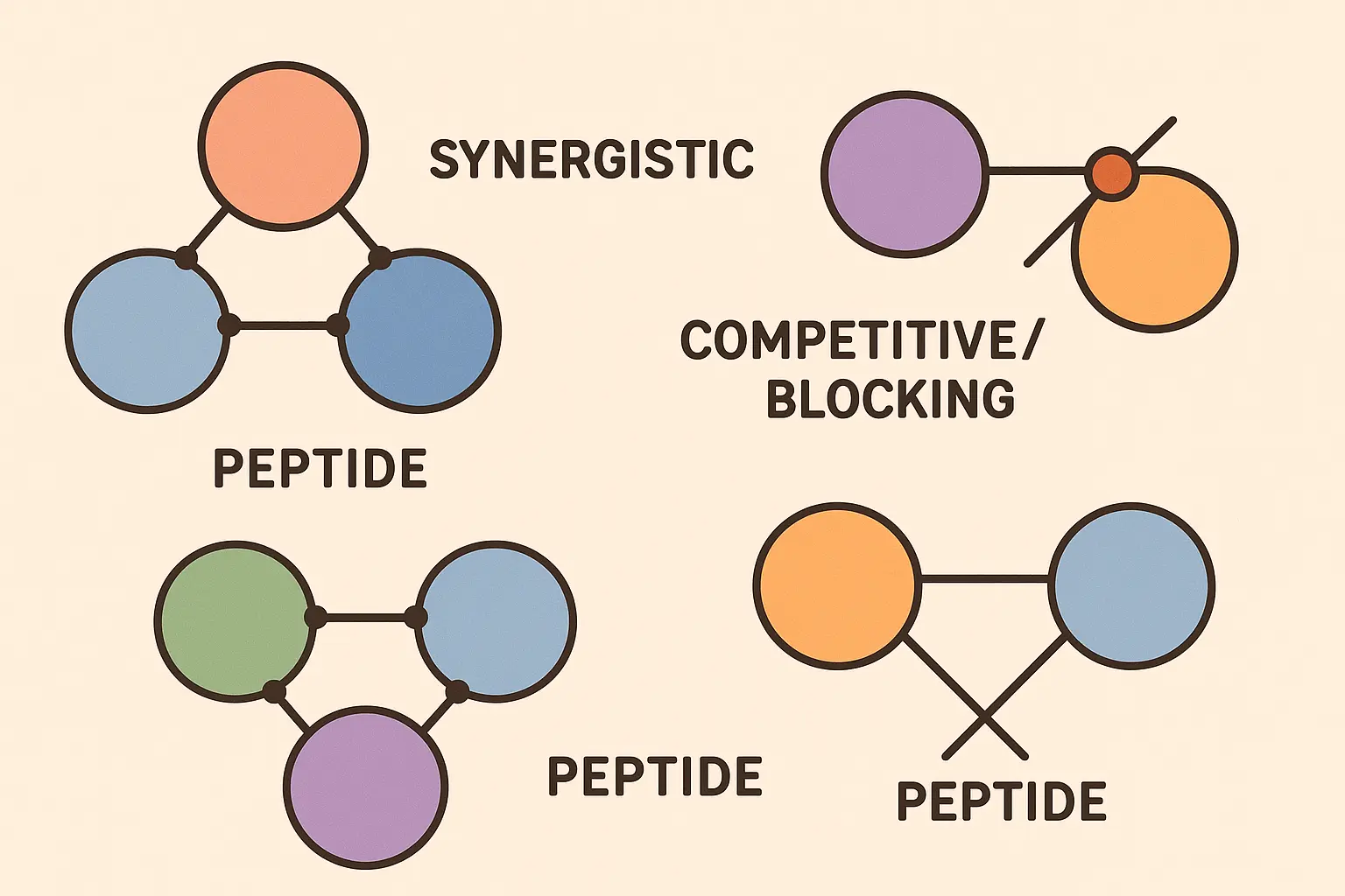 Peptide classification and interaction matrix