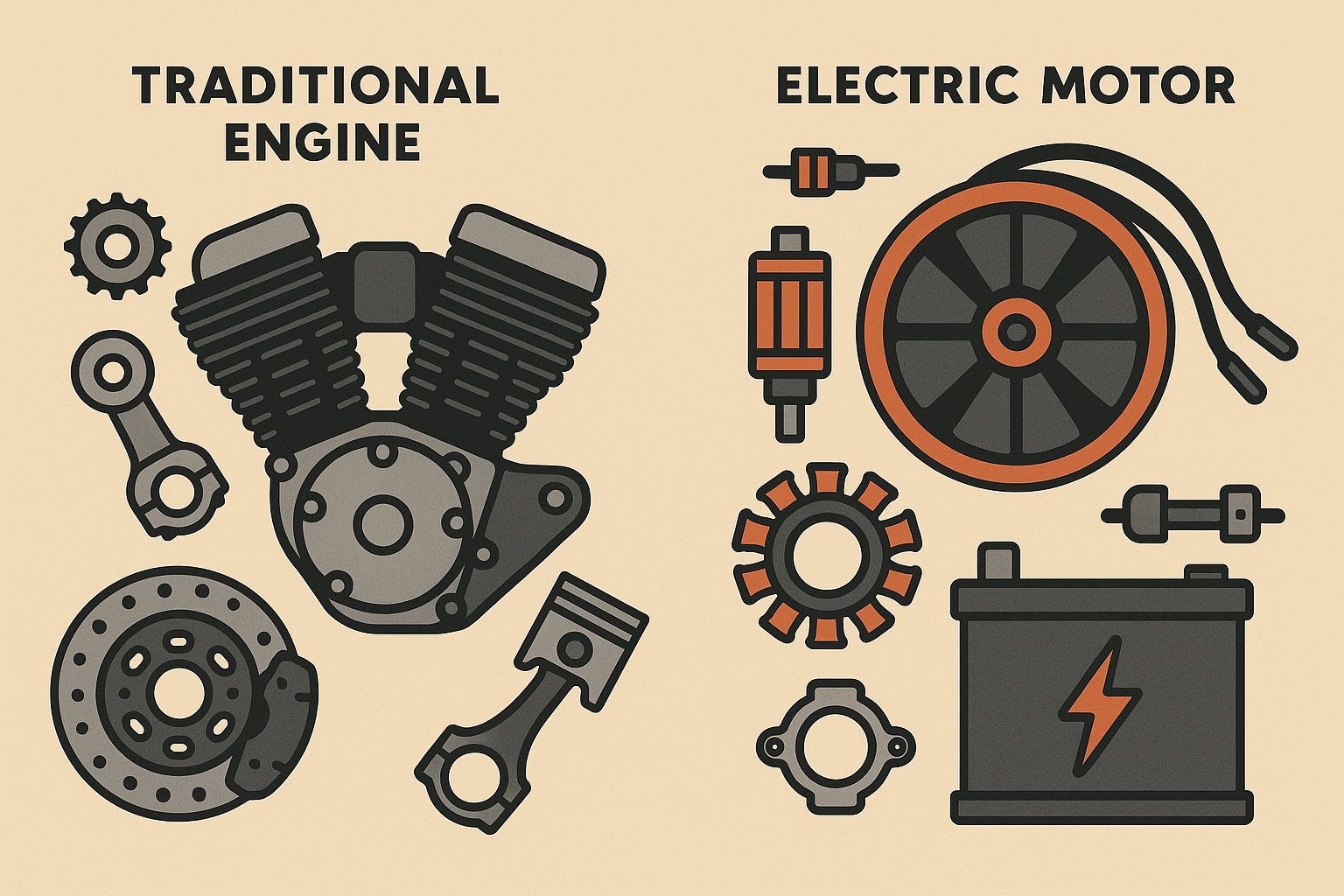 Electric motorcycle component costs breakdown