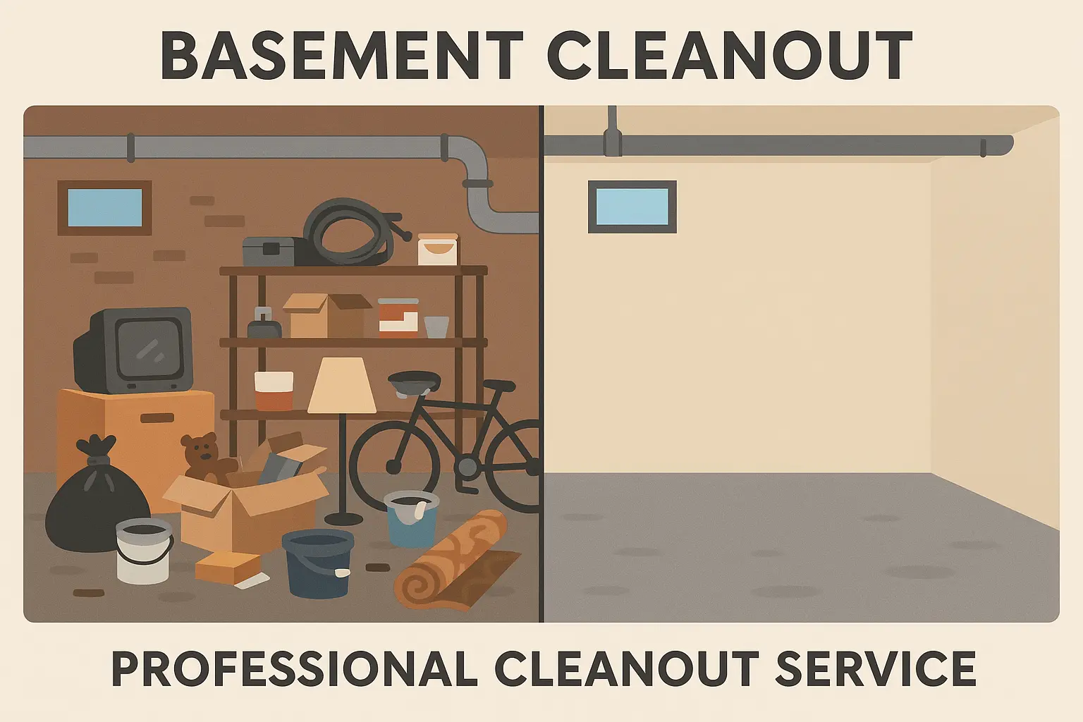 Professional basement cleanout service