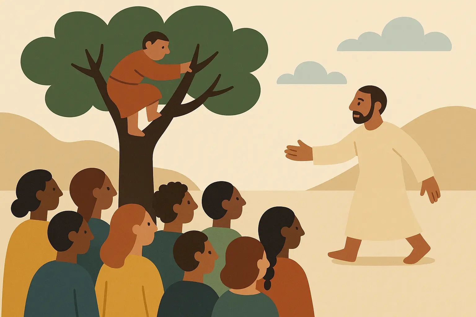 Zacchaeus transformation story showing change through encounter