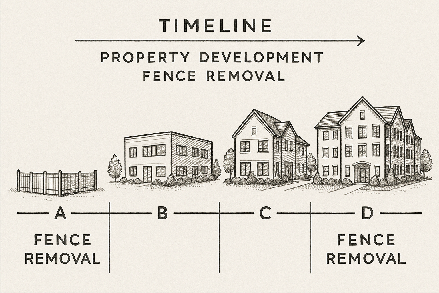 Long-term property planning and fence removal