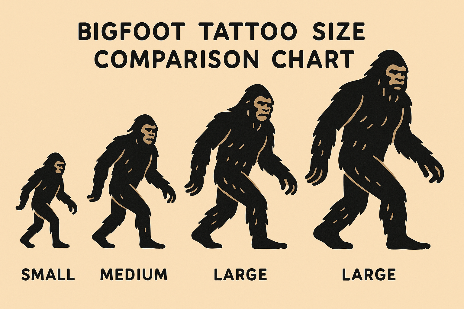 Size and placement performance analysis for bigfoot tattoos