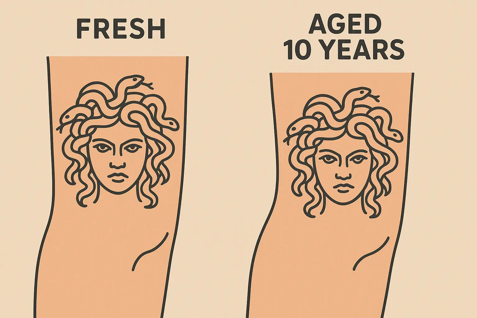 Tattoo maintenance and aging considerations