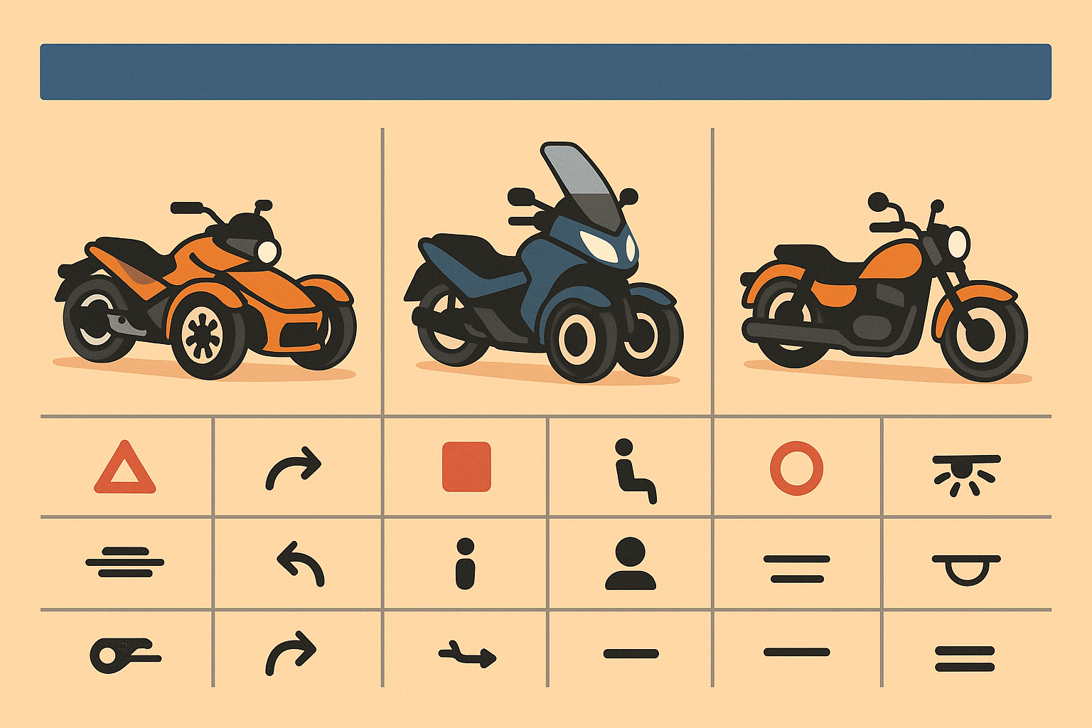 Three-wheel motorcycle performance comparison