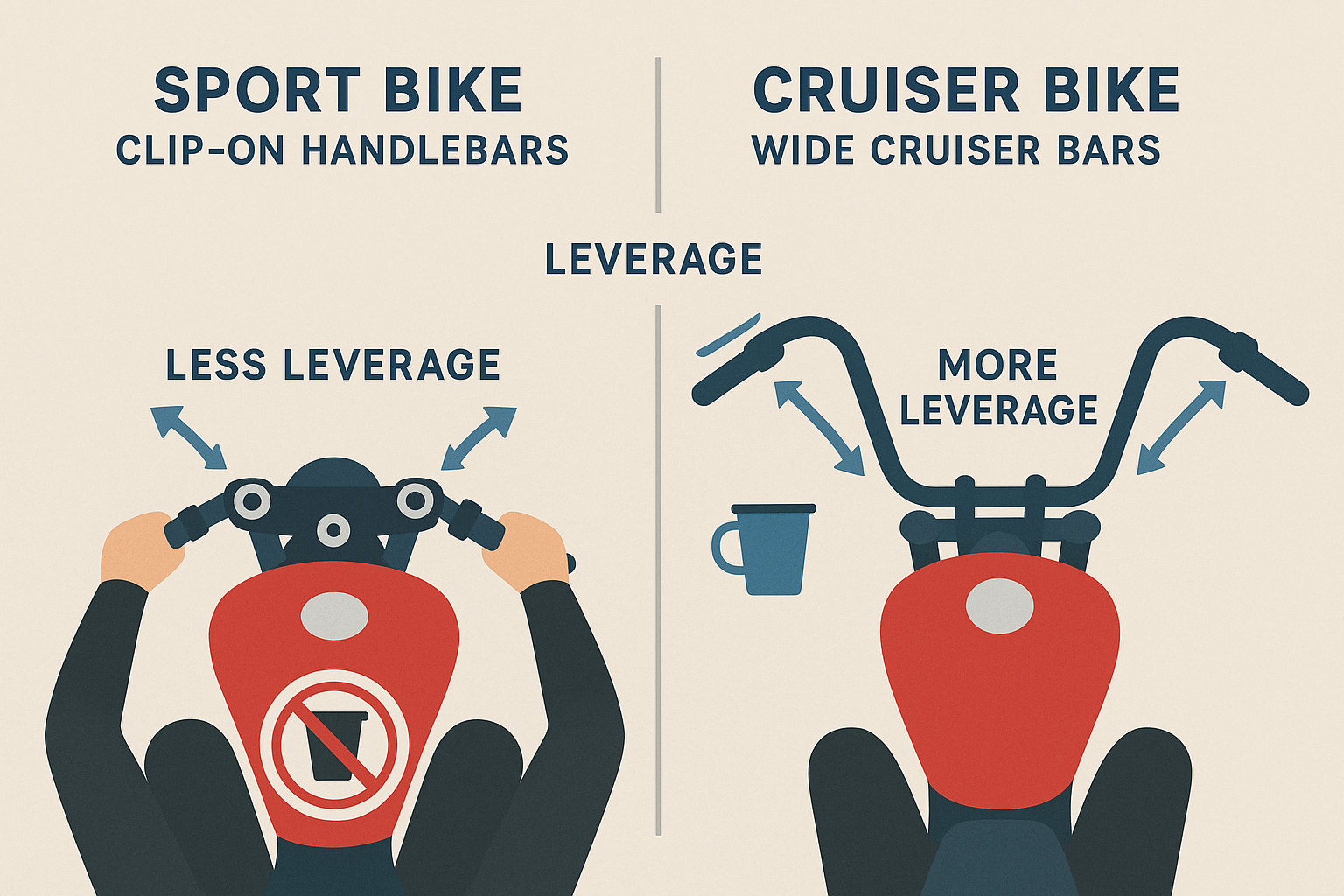 Steering dynamics affected by handlebar-mounted accessories