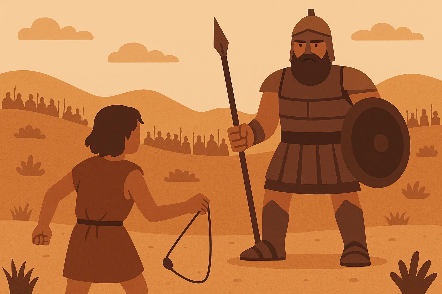 David facing Goliath