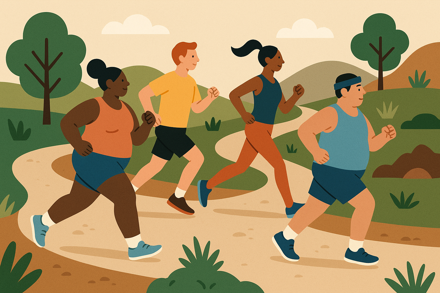 Runner tracking calories burned during exercise
