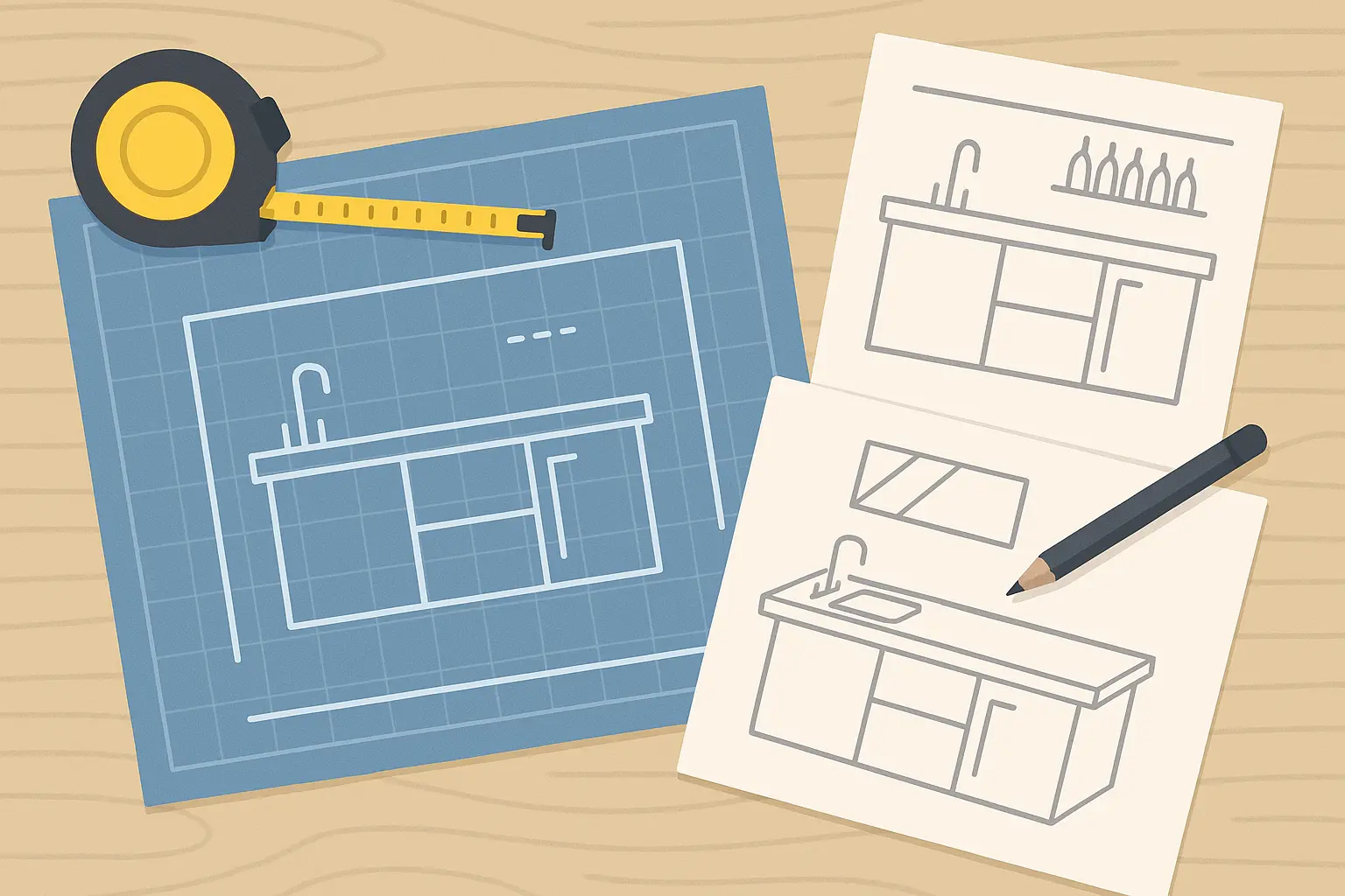 Planning considerations for wet bar installation
