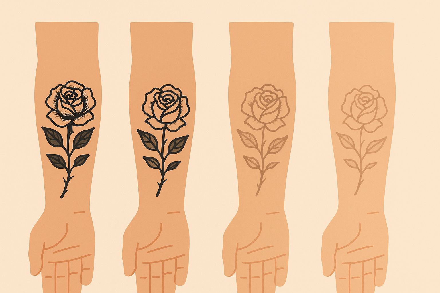 Tattoo aging analysis and complexity comparison