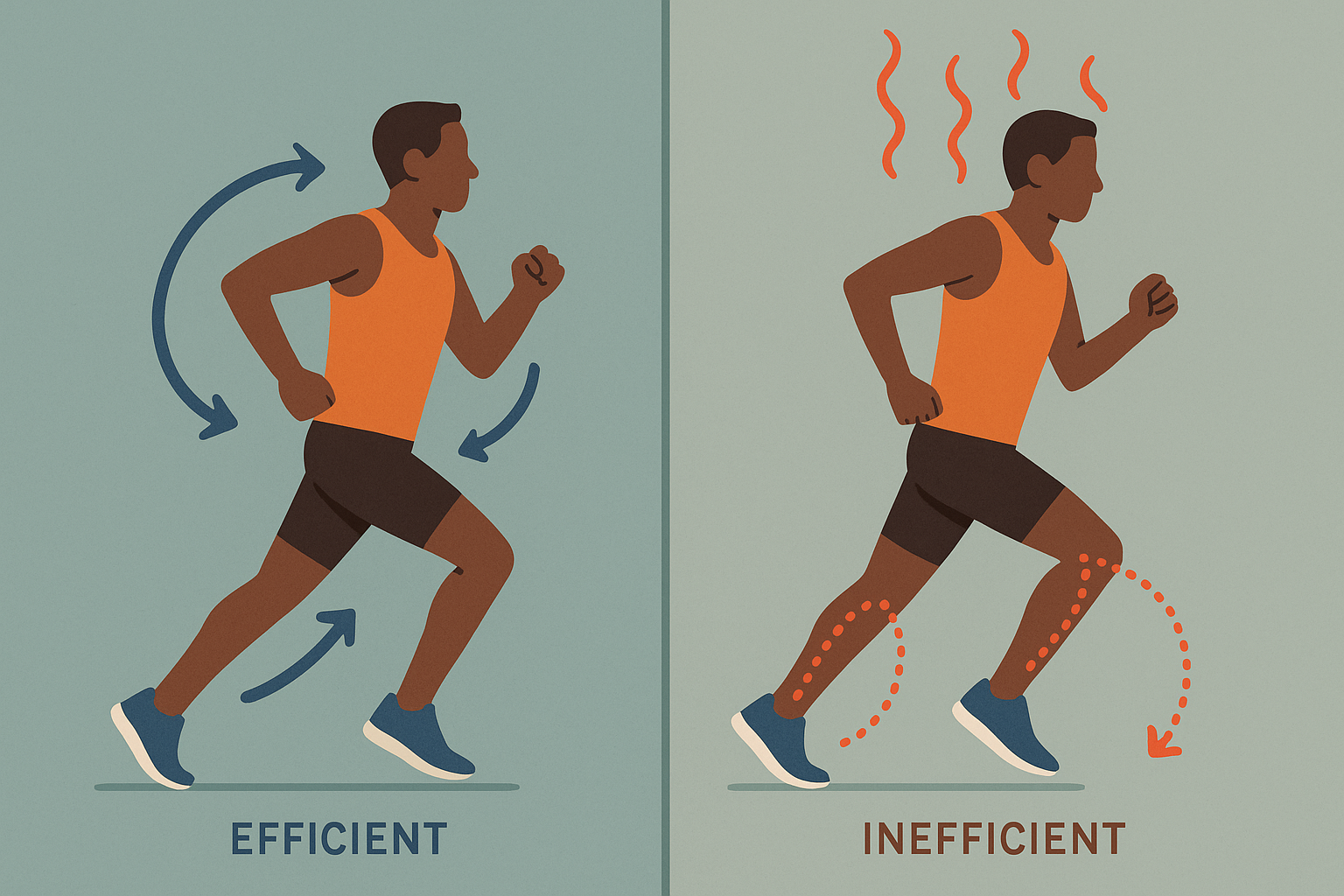 Running economy factors illustration