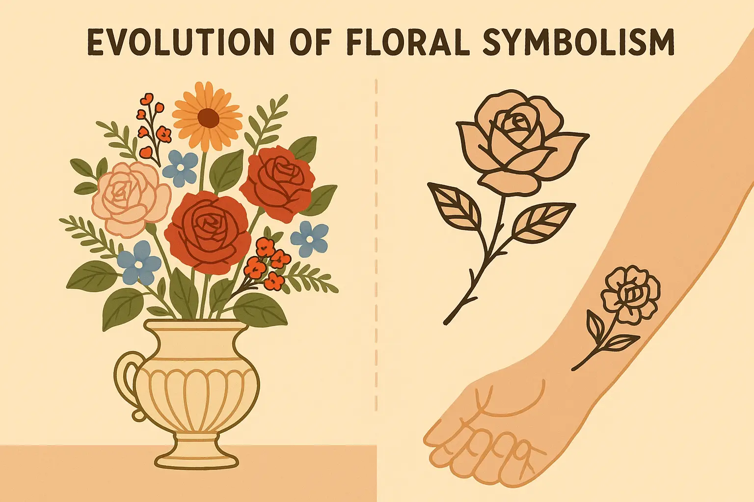 Memorial flower tattoos grief processing