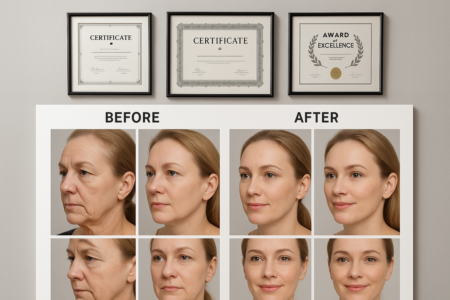 Professional portfolio showcasing hairstylist achievements